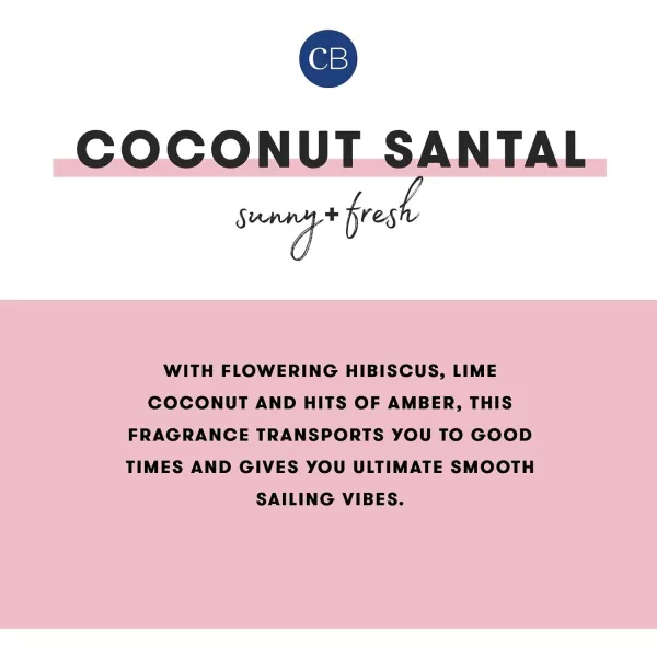 Capri Blue Coconut Santal Scented Candle  Printed Travel Tin Candle  Luxury Aromatherapy Candle 85 Oz