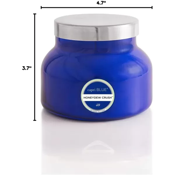 Capri Blue Honeydew Crush Scented Candle  Blue Signature Jar Candles  Long Lasting Candles  Large Candle with a Soy Wax Blend  Decorative Candles for Home Decor 19 oz