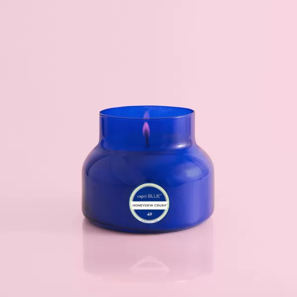 Capri Blue Honeydew Crush Scented Candle  Blue Signature Jar Candles  Long Lasting Candles  Large Candle with a Soy Wax Blend  Decorative Candles for Home Decor 19 oz