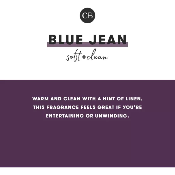 Capri Blue Mercury Blue Jean Scented Candle Bowl with Glass Candle Holder  Luxury Aromatherapy Candle  15 Oz  Blue Jean  Luxury Aromatherapy Candle  Glass Candle with Soy Wax BlendBlue Jean
