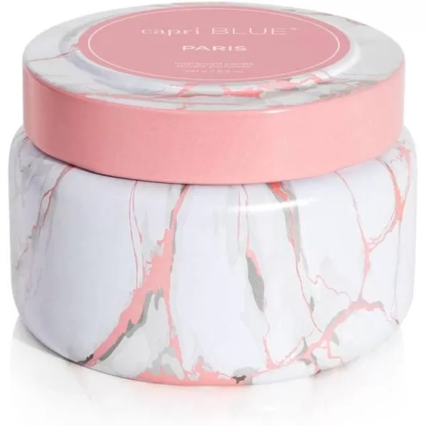 Capri Blue Paris Scented Candle  Modern Marble Printed Travel Tin Jar Candle  Luxury Aromatherapy Candle 85 oz
