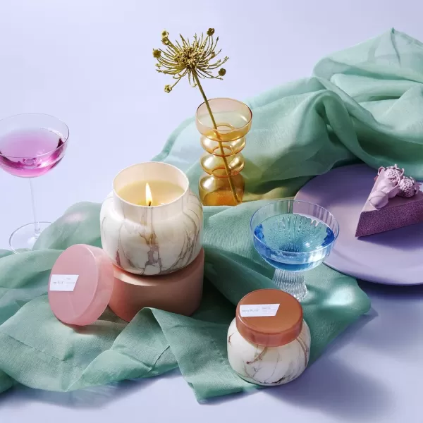 Capri Blue Paris Candle  Modern Marble Signature Jar  Glass Candle Holder with Glass Lid  Luxury Aromatherapy Candle  19 Oz