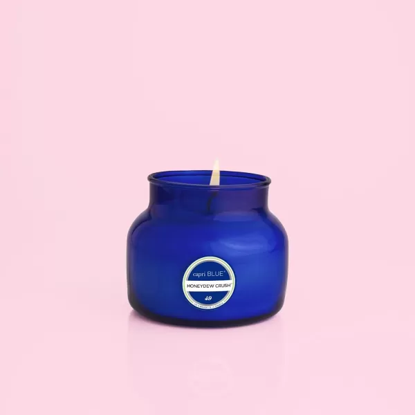 Capri Blue Scented Candles  Soy Candle Wax Blend  Jar Candles  Blue Candle Gifts for Women ampamp Men  Luxury Candles for Home Scented with Lemon Flower ampamp Sweet Sugar Cane  Pineapple Flower 19 ozHoneydew Crush