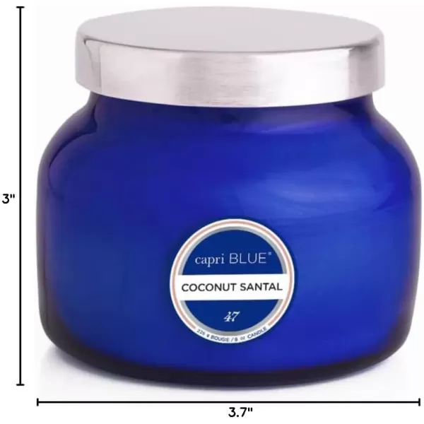 Capri Blue Scented Candles  Soy Candle Wax Blend  Jar Candles  Blue Candle Gifts for Women ampamp Men  Luxury Candles for Home Scented with Lemon Flower ampamp Sweet Sugar Cane  Pineapple Flower 19 ozCoconut Santal