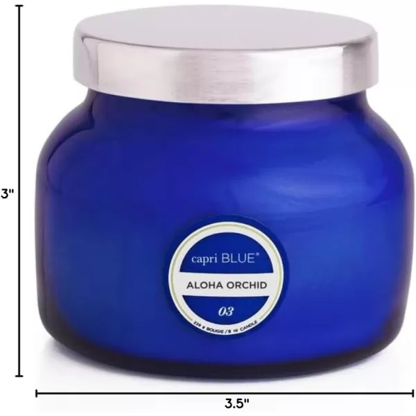 Capri Blue Scented Candles  Soy Candle Wax Blend  Jar Candles  Blue Candle Gifts for Women ampamp Men  Luxury Candles for Home Scented with Lemon Flower ampamp Sweet Sugar Cane  Pineapple Flower 19 ozAloha Orchid