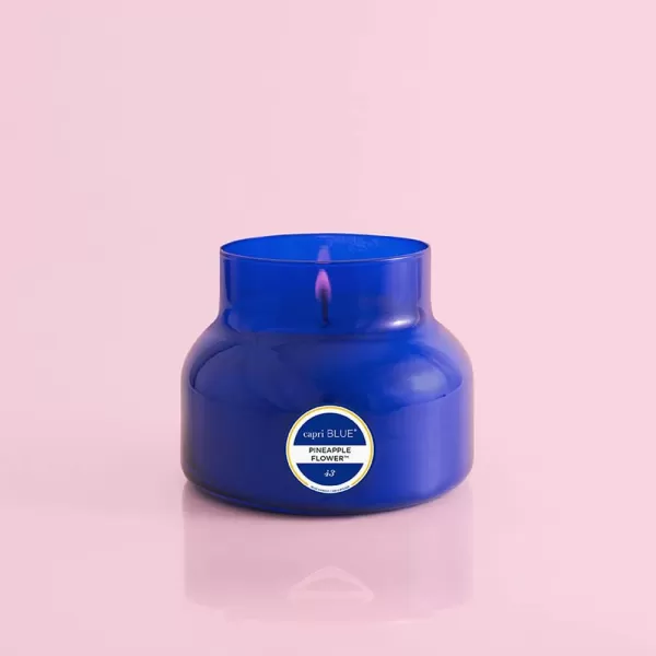 Capri Blue Scented Candles  Soy Candle Wax Blend  Jar Candles  Blue Candle Gifts for Women ampamp Men  Luxury Candles for Home Scented with Lemon Flower ampamp Sweet Sugar Cane  Pineapple Flower 19 ozPineapple Flower