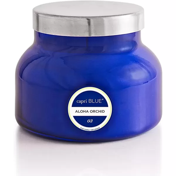 Capri Blue Scented Candles  Soy Candle Wax Blend  Jar Candles  Blue Candle Gifts for Women ampamp Men  Luxury Candles for Home Scented with Lemon Flower ampamp Sweet Sugar Cane  Pineapple Flower 19 ozAloha Orchid