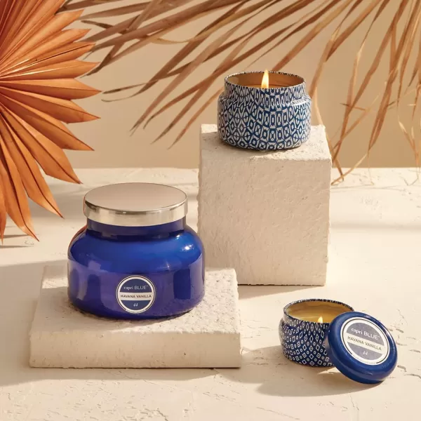 Capri Blue Scented Candles  Soy Candle Wax Blend  Jar Candles  Blue Candle Gifts for Women ampamp Men  Luxury Candles for Home Scented with Lemon Flower ampamp Sweet Sugar Cane  Pineapple Flower 19 ozHavana Vanilla