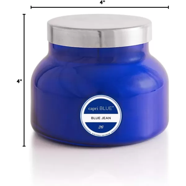 Capri Blue Scented Candles  Soy Candle Wax Blend  Jar Candles  Blue Candle Gifts for Women ampamp Men  Luxury Candles for Home Scented with Lemon Flower ampamp Sweet Sugar Cane  Pineapple Flower 19 ozBlue Jean