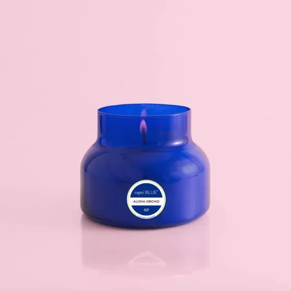 Capri Blue Scented Candles  Soy Candle Wax Blend  Jar Candles  Blue Candle Gifts for Women ampamp Men  Luxury Candles for Home Scented with Lemon Flower ampamp Sweet Sugar Cane  Pineapple Flower 19 ozAloha Orchid
