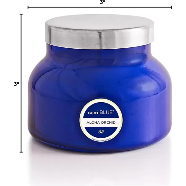 Capri Blue Scented Candles  Soy Candle Wax Blend  Jar Candles  Blue Candle Gifts for Women ampamp Men  Luxury Candles for Home Scented with Lemon Flower ampamp Sweet Sugar Cane  Pineapple Flower 19 ozAloha Orchid