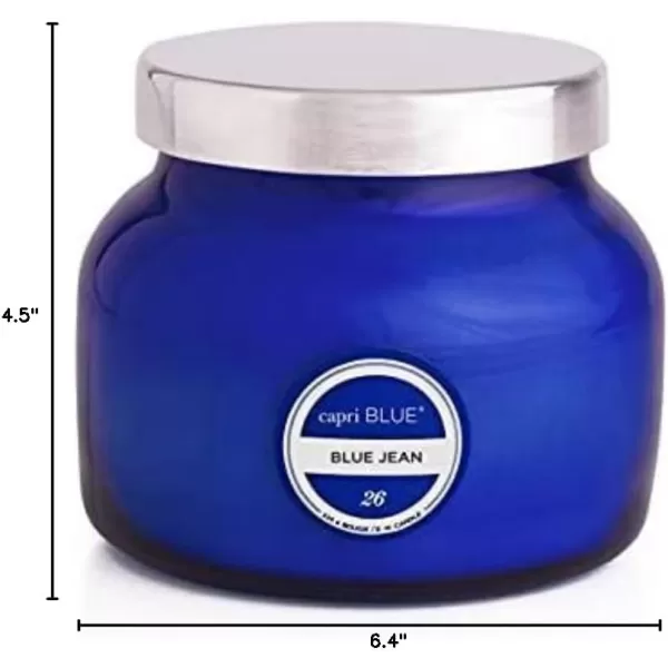 Capri Blue Scented Candles  Soy Candle Wax Blend  Jar Candles  Blue Candle Gifts for Women ampamp Men  Luxury Candles for Home Scented with Lemon Flower ampamp Sweet Sugar Cane  Pineapple Flower 19 ozBlue Jean