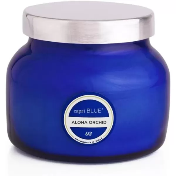 Capri Blue Scented Candles  Soy Candle Wax Blend  Jar Candles  Blue Candle Gifts for Women ampamp Men  Luxury Candles for Home Scented with Lemon Flower ampamp Sweet Sugar Cane  Pineapple Flower 19 ozAloha Orchid