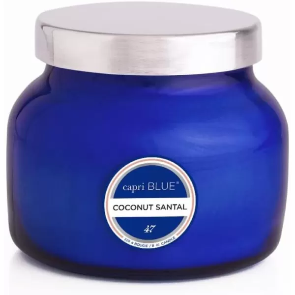 Capri Blue Scented Candles  Soy Candle Wax Blend  Jar Candles  Blue Candle Gifts for Women ampamp Men  Luxury Candles for Home Scented with Lemon Flower ampamp Sweet Sugar Cane  Pineapple Flower 19 ozCoconut Santal