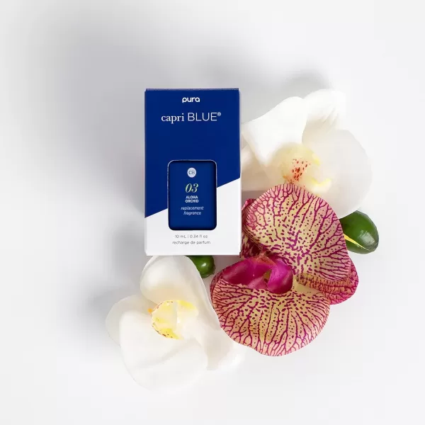 Capri Blue Pura Smart Home Plugin Diffuser Refills  Coconut Santal Capri Blue Pura Refills  Pura Diffuser Refills with Hibiscus ampamp Lime Scents  LongLasting Aromatherapy Diffuser Pack of 2Aloha Orchid