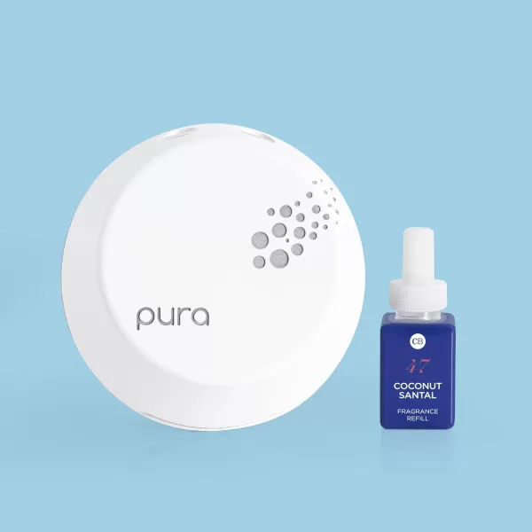 Capri Blue Pura Smart Home Plugin Diffuser Refills  Coconut Santal Capri Blue Pura Refills  Pura Diffuser Refills with Hibiscus ampamp Lime Scents  LongLasting Aromatherapy Diffuser Pack of 2Coconut Santal