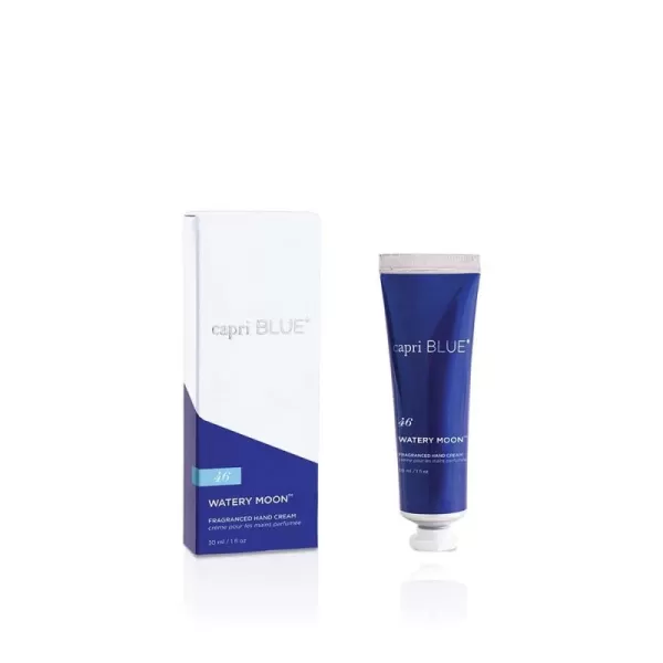Capri Blue Hand Cream for Dry Cracked Hands  Watery Moon Moisturizing Jojoba Oil ampamp Shea Butter Lotion  Dry Hand Cream Travel Size Tube  Paraben Sulfate CrueltyFree Vegan Lotion 1 Oz