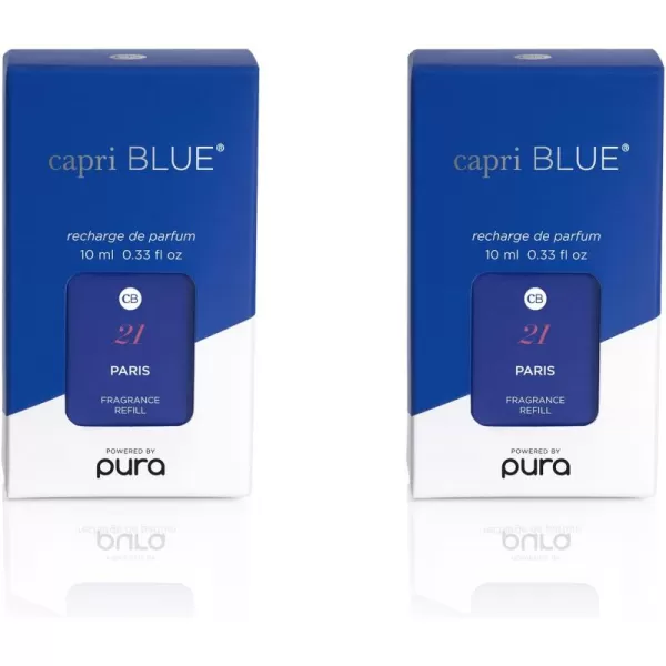 Capri Blue Pura Smart Home Plugin Diffuser Refills  Coconut Santal Capri Blue Pura Refills  Pura Diffuser Refills with Hibiscus ampamp Lime Scents  LongLasting Aromatherapy Diffuser Pack of 2Paris