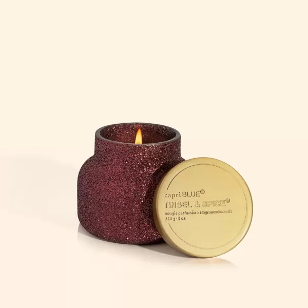 imageCapri Blue Glam Petite Candle  8 Oz  VolcanoTinsel  Spice
