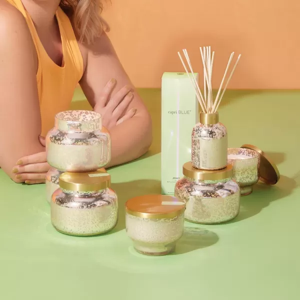 imageCapri Blue Reed Diffuser  Comes with Havana Vanilla Scented Diffuser Oil Diffuser Sticks and Mercury Iridescent Glass Bottle  Aromatherapy Diffuser 57 fl ozHoneydew Crush