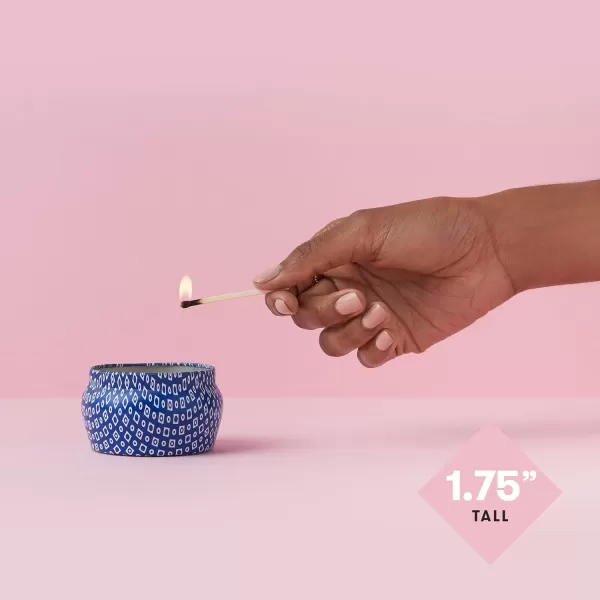 imageCapri Blue Volcano Scented Mini Tin Candle  Printed Mini Tin Jar Candle  Luxury Candles for Home Scented with Tropical Fruit ampamp Sugared Citrus  Soy Candle Wax Blend  Aqua Candle 3 ozBlue