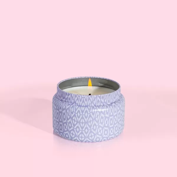 imageCapri Blue Volcano Scented Travel Tin Candle  Printed Travel Tin Jar Candle  Luxury Candle with a Soy Wax Blend  Volcano Candles with a Citrus Scent  White Candle 85 ozDigital Lavender