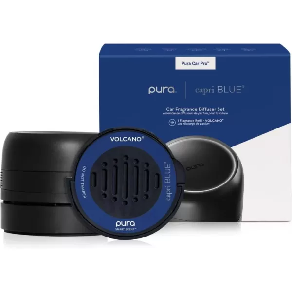 imageCapri Blue Volcano Pura Car Diffuser  Pura Car Air Freshener with Refills  Volcano Car Scent Diffuser Refills with Notes of Tropical Fruits ampamp Sugared Citrus  Car Accessories