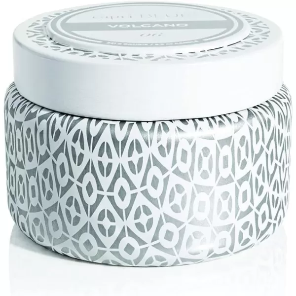 imageCapri Blue Volcano Scented Travel Tin Candle  Printed Travel Tin Jar Candle  Luxury Candle with a Soy Wax Blend  Volcano Candles with a Citrus Scent  White Candle 85 ozWhite