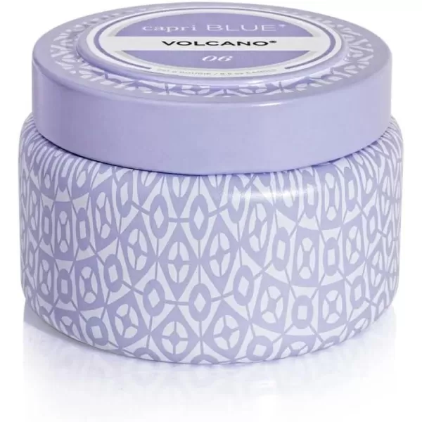 imageCapri Blue Volcano Scented Travel Tin Candle  Printed Travel Tin Jar Candle  Luxury Candle with a Soy Wax Blend  Volcano Candles with a Citrus Scent  White Candle 85 ozDigital Lavender