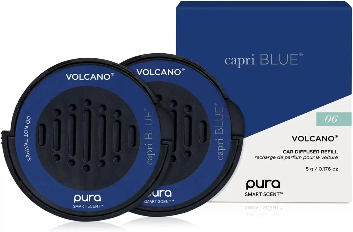 imageCapri Blue Havana Vanilla Pura Car Diffuser Refills  Use with Pura Car Air Fresheners  Car Scent Diffuser Refill with Notes of Vanilla Bergamot ampamp Sandalwood  Car Accessories 2 Pack Refills OnlyVolcano