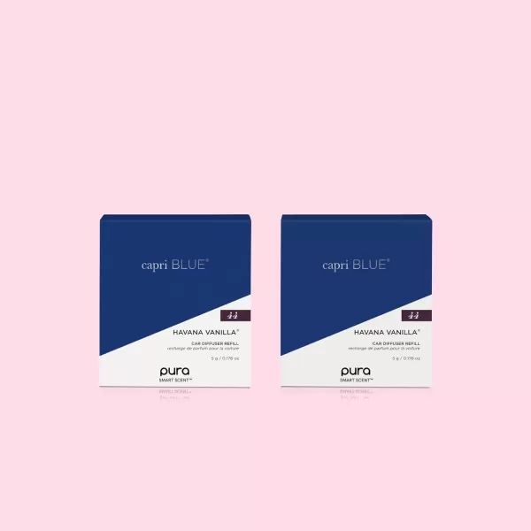 imageCapri Blue Havana Vanilla Pura Car Diffuser Refills  Use with Pura Car Air Fresheners  Car Scent Diffuser Refill with Notes of Vanilla Bergamot ampamp Sandalwood  Car Accessories 2 Pack Refills OnlyHavana Vanilla