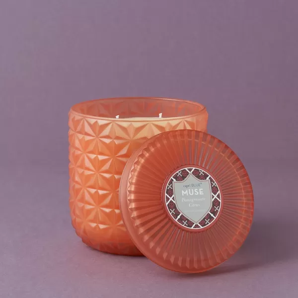 imageCapri Blue Jumbo Faceted Candle  30 Oz  Pomegranate Citrus
