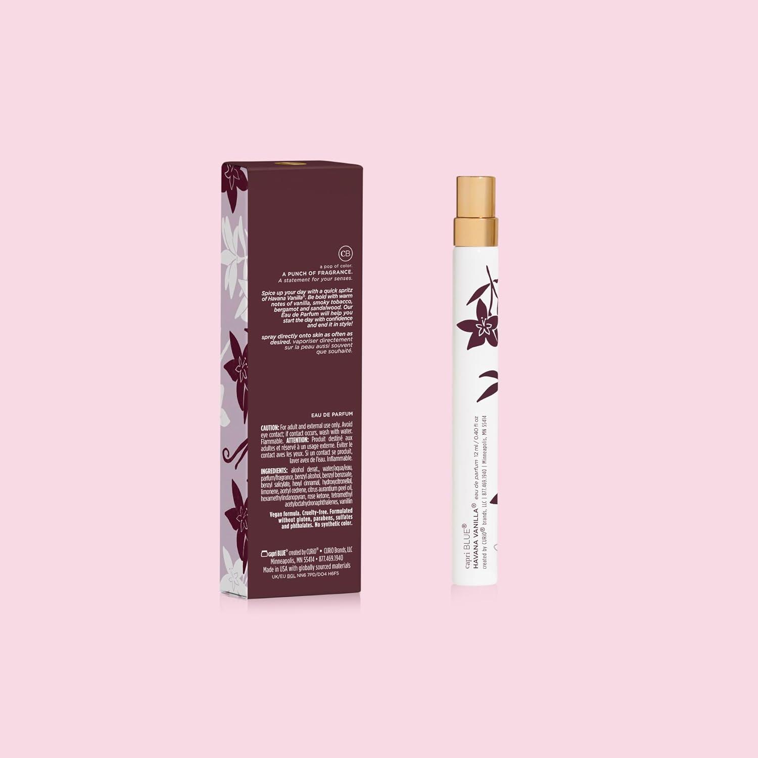 imageCapri Blue Eau de Parfum Spray Pen  Summer Fragrance  Mini Perfumes for Women  Travel Size Vanilla Perfume with Notes of Tobacco Bergamot ampamp Sandalwood Havana Vanilla 04 fl oz