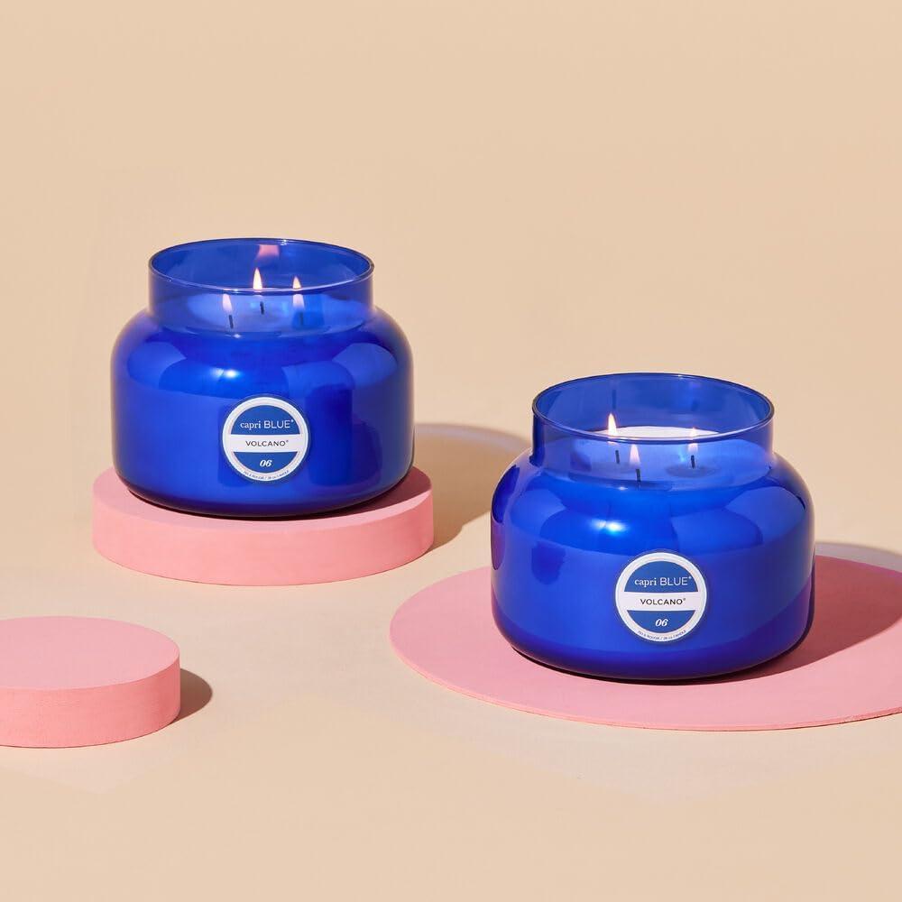 imageCapri Blue Volcano Scented Candles  Luxury Candles for Home Scented with Tropical Fruit ampamp Sugared Citrus  Long Lasting Soy Wax Blend  Petite Glass Jar Iced Matcha Green 8 ozBlue
