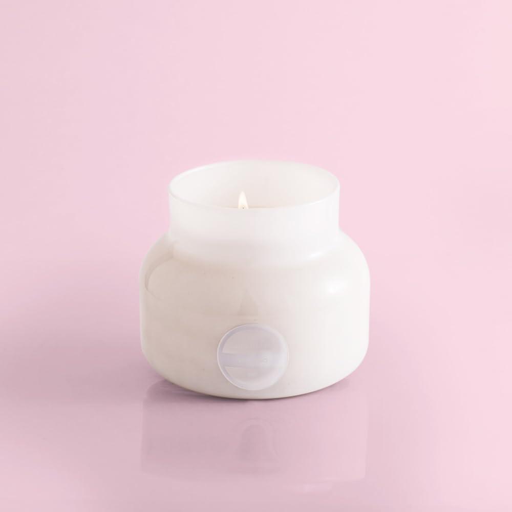 imageCapri Blue Volcano Scented Candles  Luxury Candles for Home Scented with Tropical Fruit ampamp Sugared Citrus  Long Lasting Soy Wax Blend  Petite Glass Jar Iced Matcha Green 8 ozWhite
