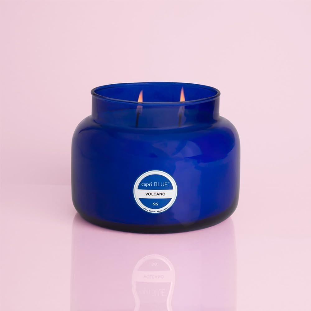 imageCapri Blue Volcano Scented Candles  Luxury Candles for Home Scented with Tropical Fruit ampamp Sugared Citrus  Long Lasting Soy Wax Blend  Petite Glass Jar Iced Matcha Green 8 ozBlue