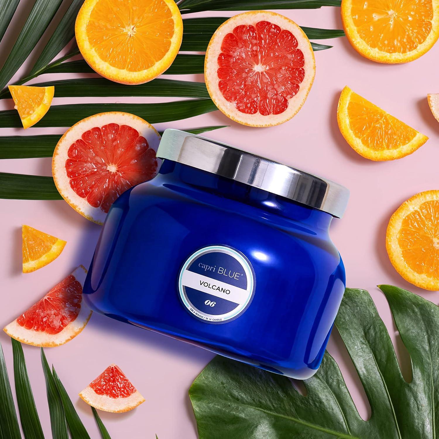 imageCapri Blue Volcano Scented Candles  Luxury Candles for Home Scented with Tropical Fruit ampamp Sugared Citrus  Long Lasting Soy Wax Blend  Petite Glass Jar Iced Matcha Green 8 ozBlue