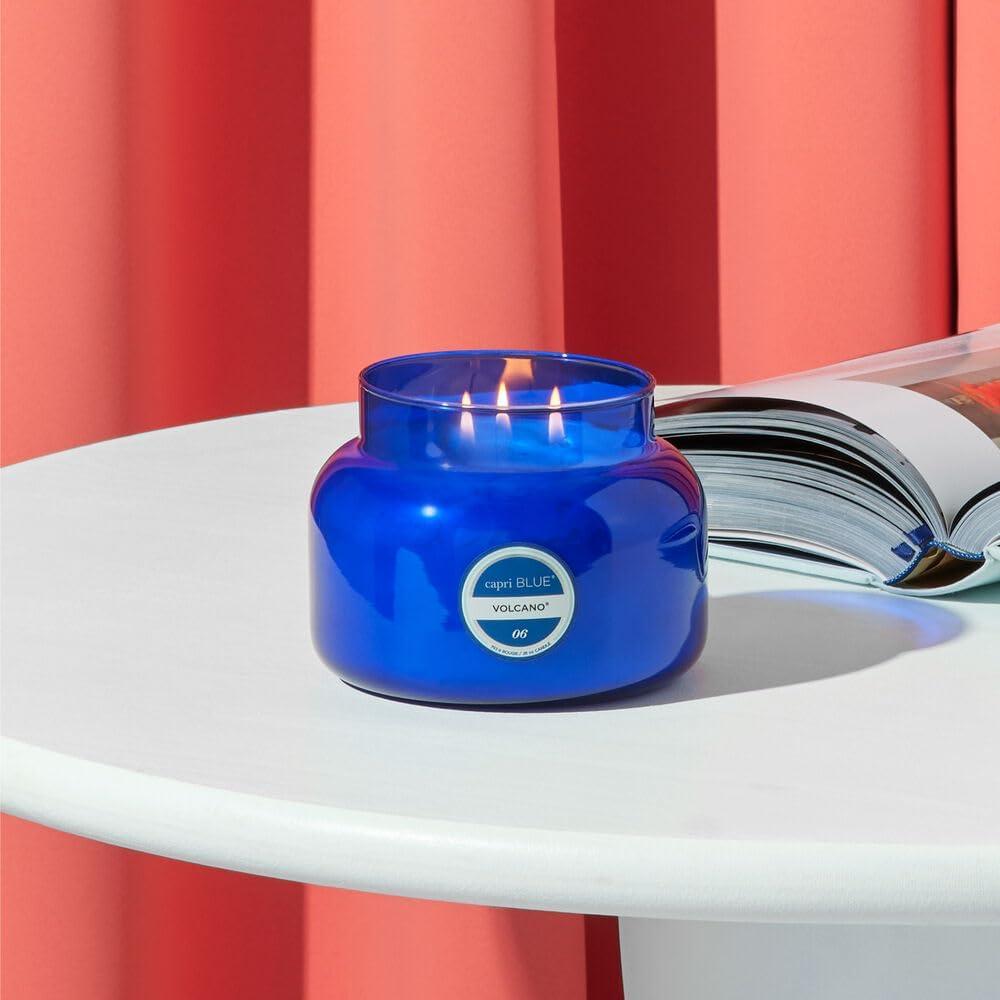 imageCapri Blue Volcano Scented Candles  Luxury Candles for Home Scented with Tropical Fruit ampamp Sugared Citrus  Long Lasting Soy Wax Blend  Petite Glass Jar Iced Matcha Green 8 ozBlue