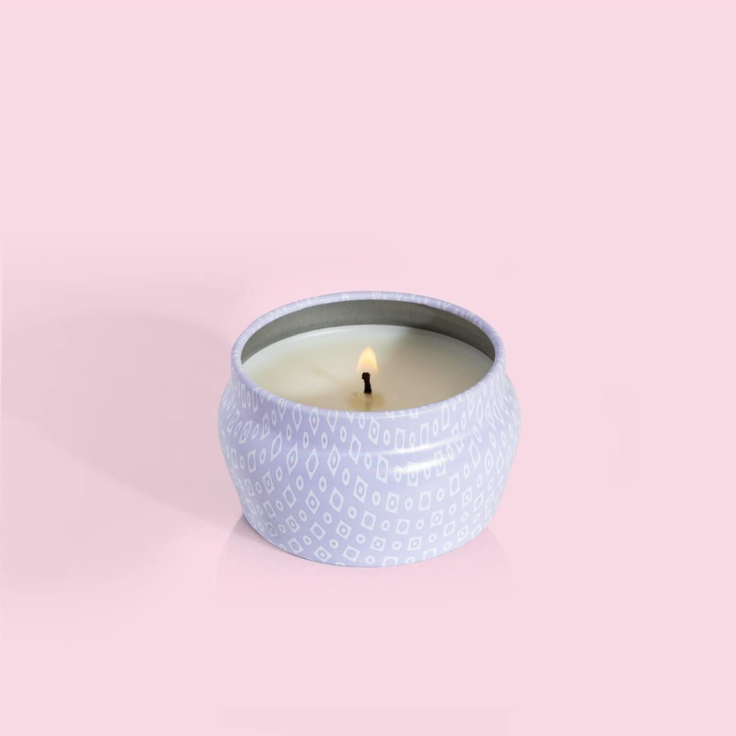 imageCapri Blue Volcano Scented Mini Tin Jar Candle  Printed Mini Tin Candles for Home Scented with Tropical Fruit ampamp Sugared Citrus  Long Lasting Soy Wax Blend Iced Matcha Green 3 ozLavender