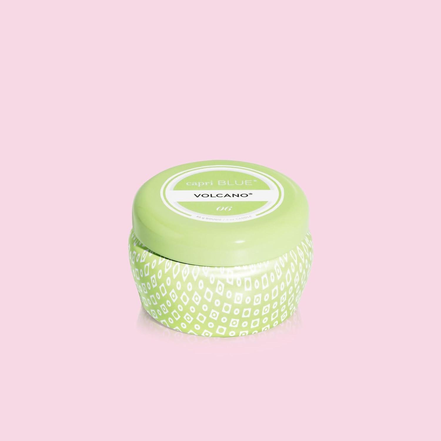 imageCapri Blue Volcano Scented Mini Tin Jar Candle  Printed Mini Tin Candles for Home Scented with Tropical Fruit ampamp Sugared Citrus  Long Lasting Soy Wax Blend Iced Matcha Green 3 ozIced Matcha Green
