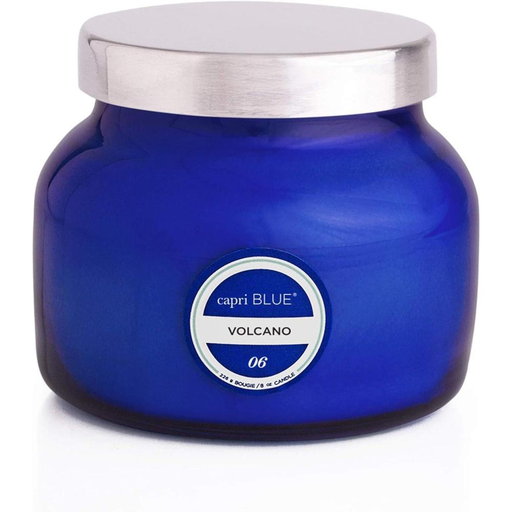 imageCapri Blue Volcano Scented Candles  Luxury Candles for Home Scented with Tropical Fruit ampamp Sugared Citrus  Long Lasting Soy Wax Blend  Petite Glass Jar Iced Matcha Green 8 ozBlue
