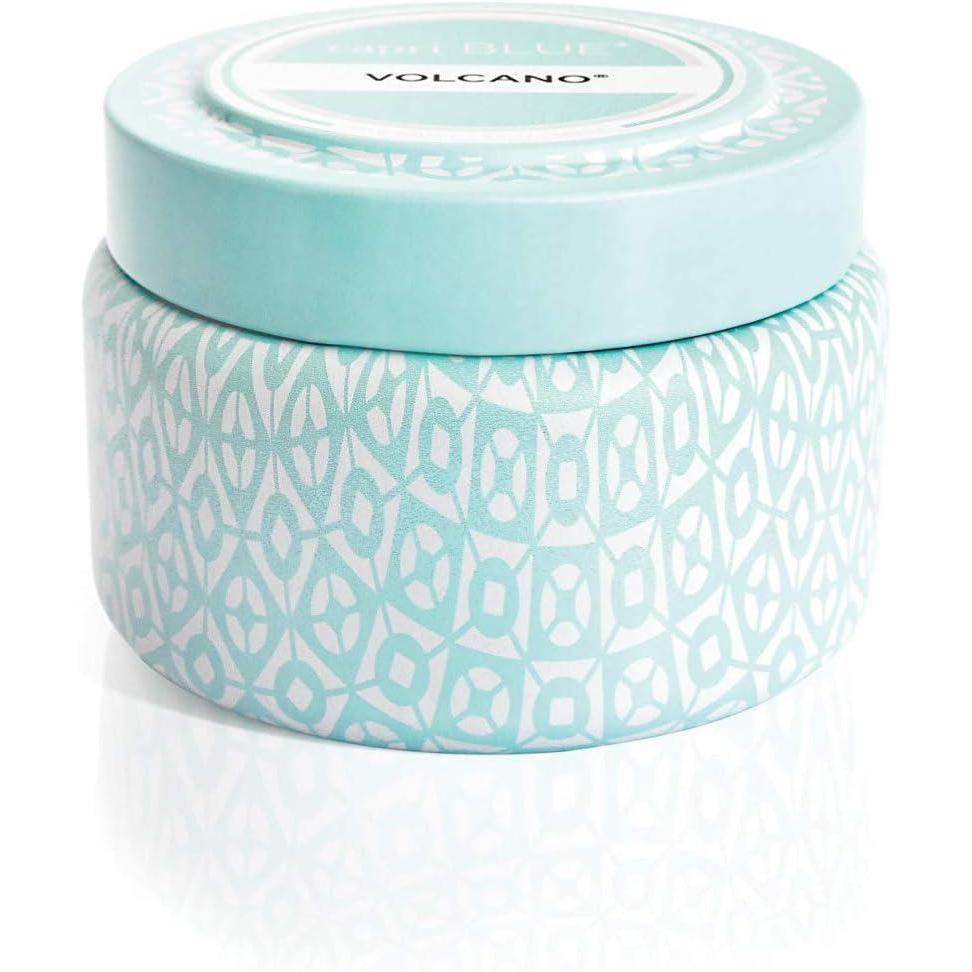 imageCapri Blue Volcano Scented Candles  Printed Travel Tin  Blended Soy Candles for Home Scented with Tropical Fruits ampamp Sugared Citrus  Spring Home Decor Iced Matcha Green Color 85 ozAqua