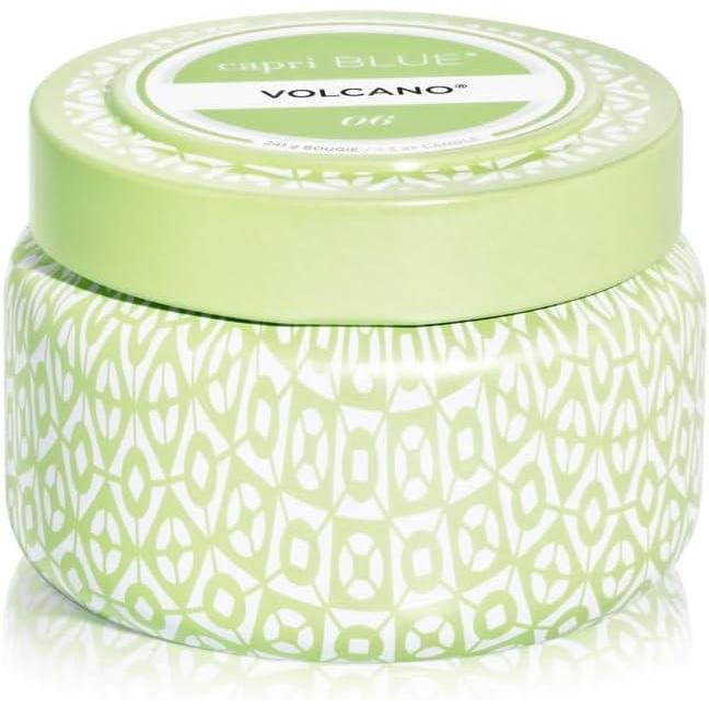 imageCapri Blue Volcano Scented Candles  Printed Travel Tin  Blended Soy Candles for Home Scented with Tropical Fruits ampamp Sugared Citrus  Spring Home Decor Iced Matcha Green Color 85 ozIced Matcha Green