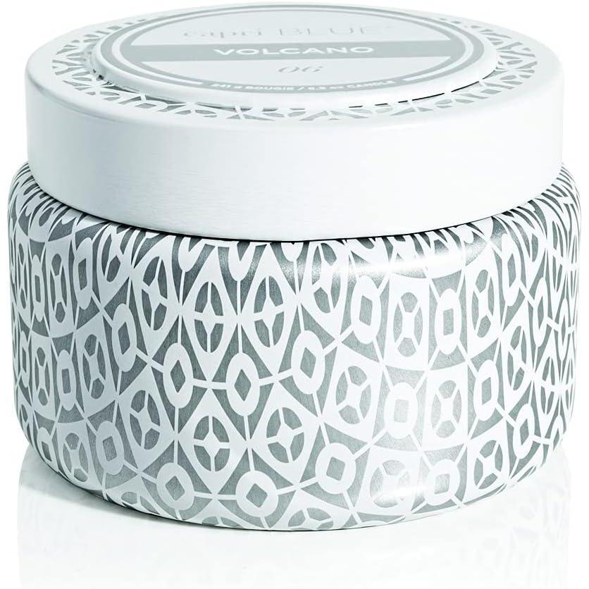 imageCapri Blue Volcano Scented Candles  Printed Travel Tin  Blended Soy Candles for Home Scented with Tropical Fruits ampamp Sugared Citrus  Spring Home Decor Iced Matcha Green Color 85 ozWhite