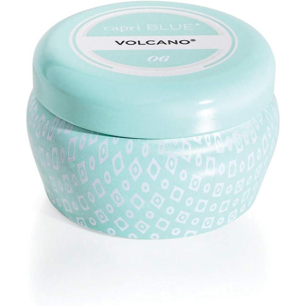 imageCapri Blue Volcano Scented Mini Tin Jar Candle  Printed Mini Tin Candles for Home Scented with Tropical Fruit ampamp Sugared Citrus  Long Lasting Soy Wax Blend Iced Matcha Green 3 ozAqua