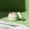 imageCapri Blue Volcano Scented Candles  Printed Travel Tin  Blended Soy Candles for Home Scented with Tropical Fruits ampamp Sugared Citrus  Spring Home Decor Iced Matcha Green Color 85 ozIced Matcha Green