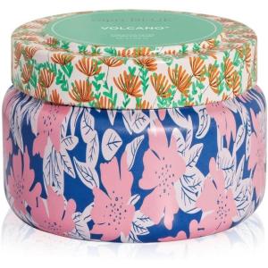 imageCapri Blue Scented Candles for Women ampamp Men  Pattern Play Travel Tin Small Candles  Soy Wax Blend  Luxury Home Decor with Notes of Tropical Fruits and sugared Citrus Volcano 85 oz