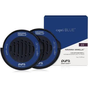 imageCapri Blue Pura Car Diffuser Refills  Use with Pura Car Air Fresheners  Car Accessories  2 Car Scent Diffuser Refills  Notes of Honeydew Grapefruit ampamp Apple Honeydew Crush 2 Pack Refills OnlyHavana Vanilla