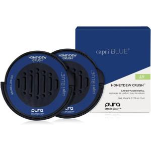 imageCapri Blue Pura Car Diffuser Refills  Use with Pura Car Air Fresheners  Car Accessories  2 Car Scent Diffuser Refills  Notes of Honeydew Grapefruit ampamp Apple Honeydew Crush 2 Pack Refills OnlyHoneydew Crush