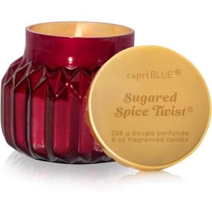 imageCapri Blue Royal Gem Holiday Candles  Jar Candles  Soy Wax Blend with Glass Candle Holder  Scented Candles for Home Sugared Spice Twist 8 oz